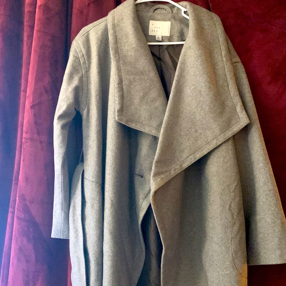 Winter pleated pea coat
